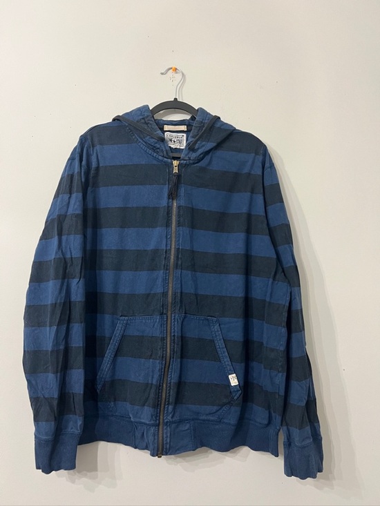 Converse Other - Converse Blue and Black Striped Zip Hoodie